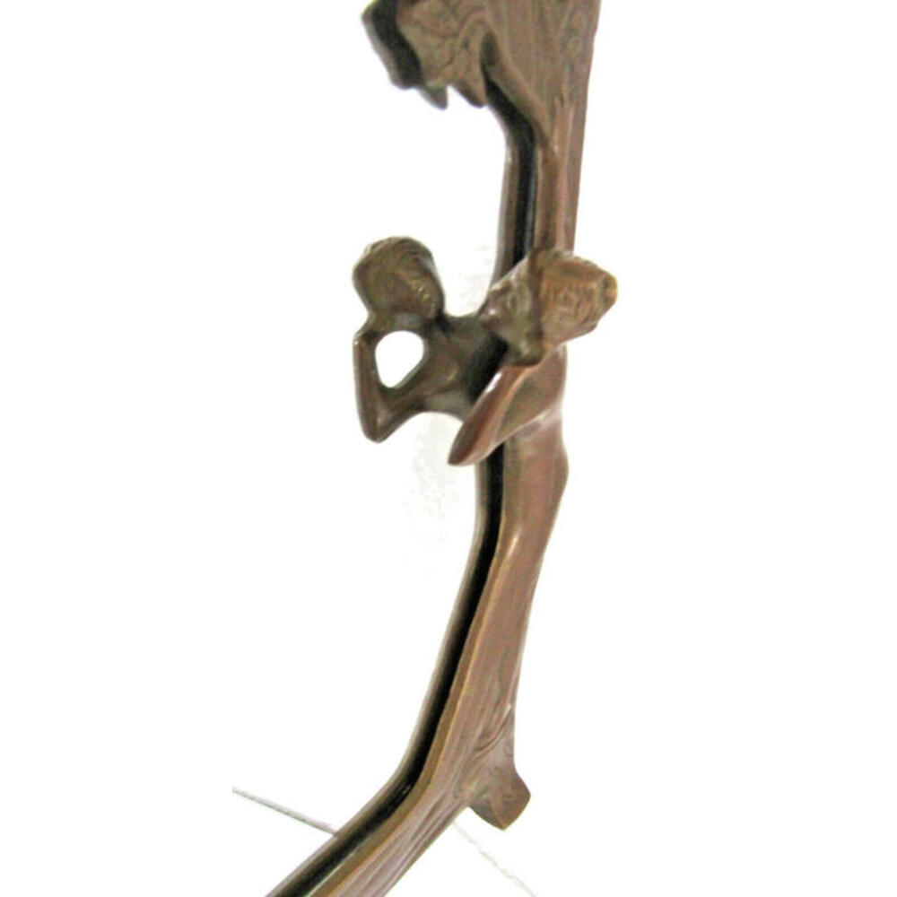Lady of the Lake Antique Art Nouveau Bronze Free-Standing Table Mirror c. 1910 - Picture 11 of 11
